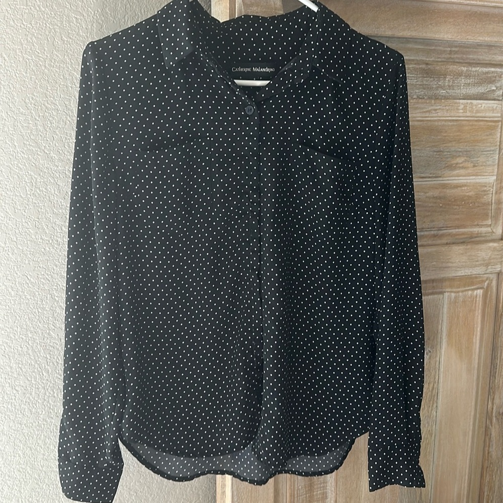 Polka dot button up shirt